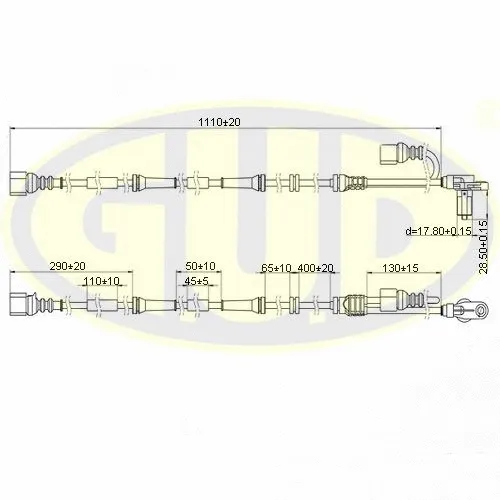 Capteur, vitesse de roue G.U.D. GABS01041
