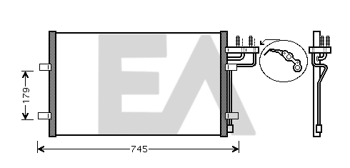 Condenseur, climatisation EACLIMA 30C22043