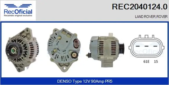 Alternateur RECOFICIAL REC2040124.0
