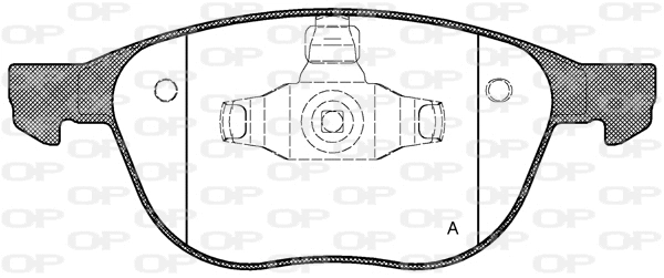 Kit de plaquettes de frein, frein à disque OPEN PARTS BPA1082.00