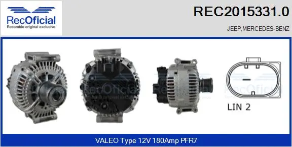 Alternateur RECOFICIAL REC2015331.0
