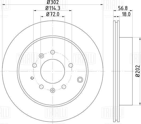 Disque de frein TRIALLI DF 190141