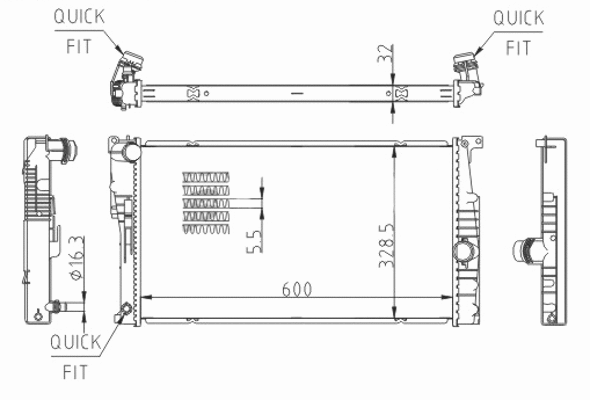 Radiateur, refroidissement du moteur HART 618 693