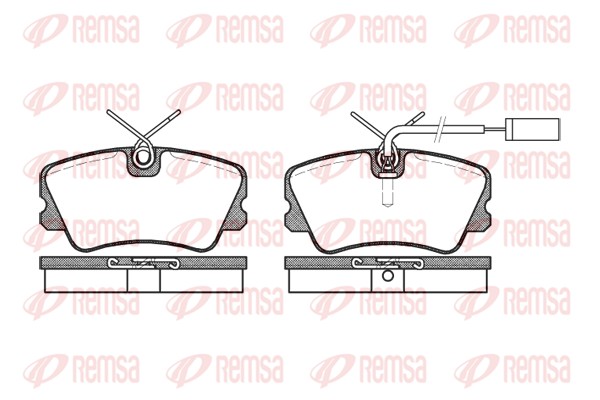 Kit de plaquettes de frein, frein à disque REMSA 0259.12
