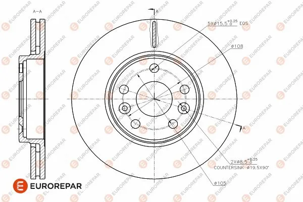 Disque de frein EUROREPAR 1642764780