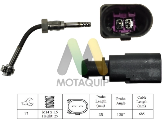 Capteur, température des gaz MOTAQUIP LVET401