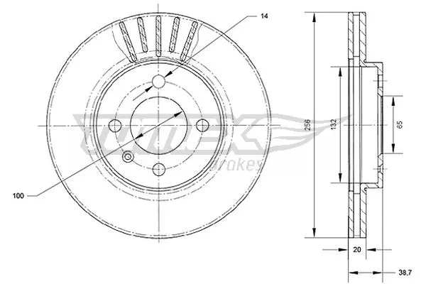 Disque de frein TOMEX Brakes TX 70-18