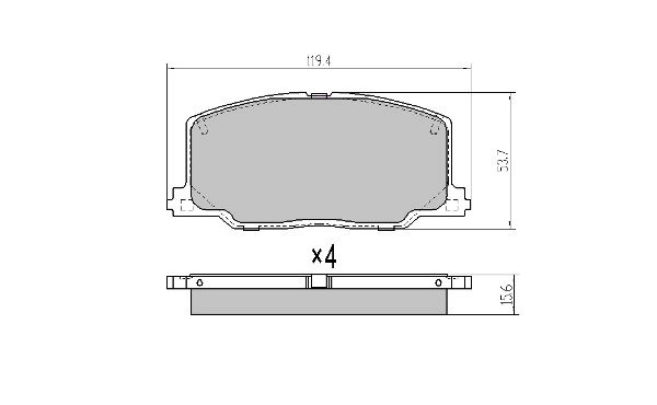 Kit de plaquettes de frein, frein à disque FREMAX FBP-1691