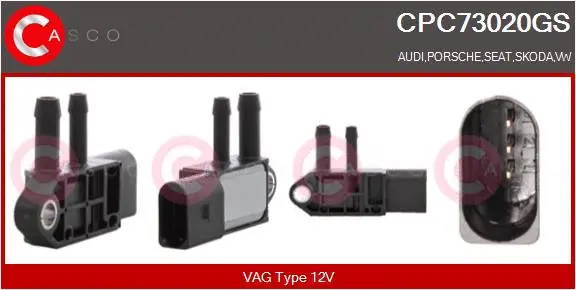 Transmetteur de pression, contrôle des gaz d'échappement CASCO CPC73020GS