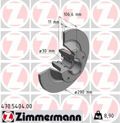 Disque de frein ZIMMERMANN 470.5404.00