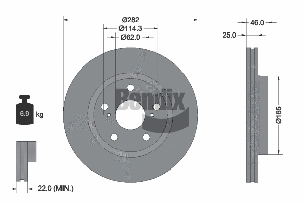 Disque de frein BENDIX Braking BDS2300