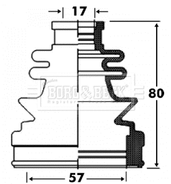 Jeu de joints-soufflets, arbre de commande BORG & BECK BCB2855
