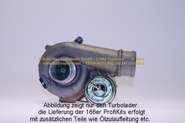 Turbocompresseur, suralimentation SCHLÜTTER TURBOLADER 166-01100