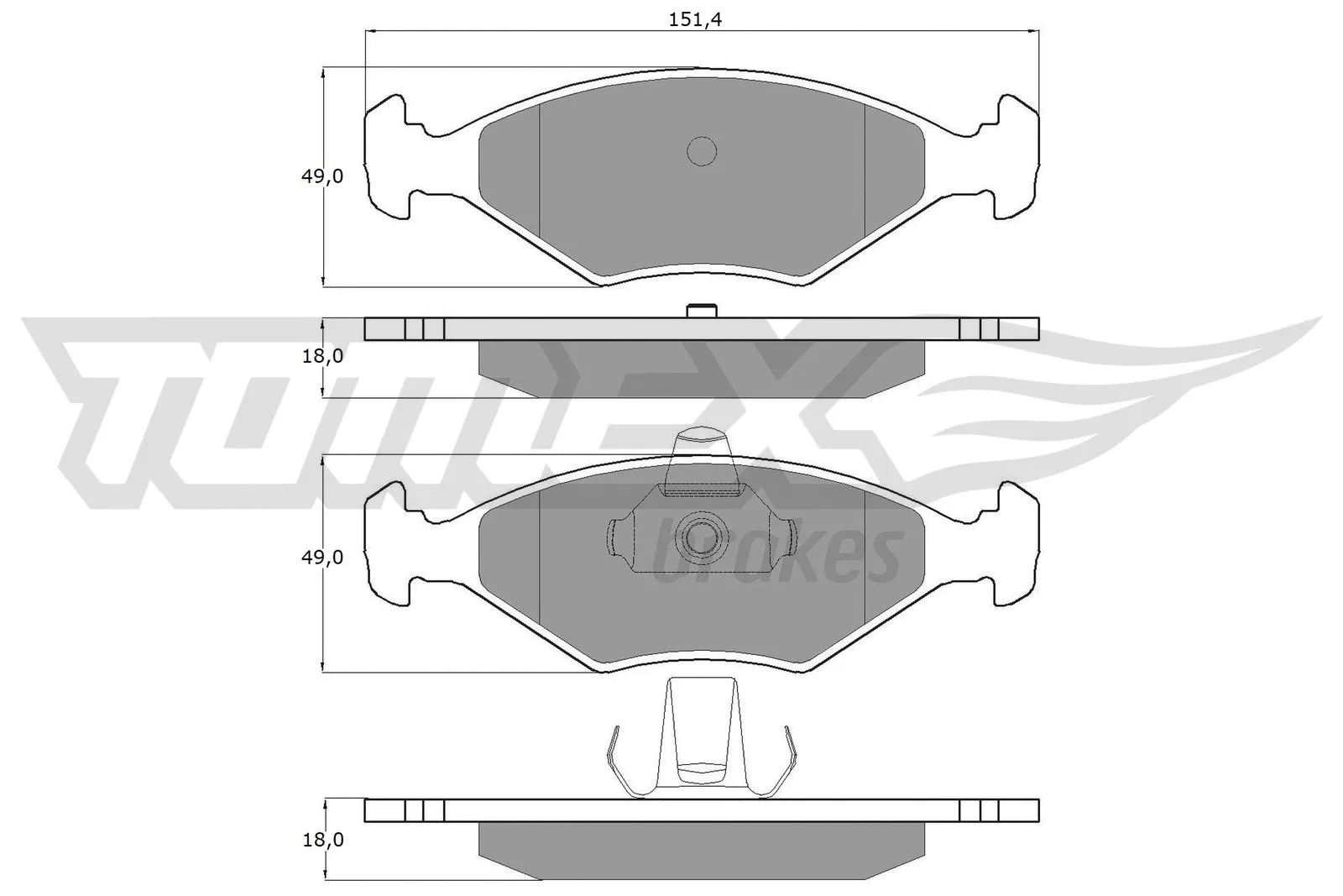 Kit de plaquettes de frein, frein à disque TOMEX Brakes TX 10-793