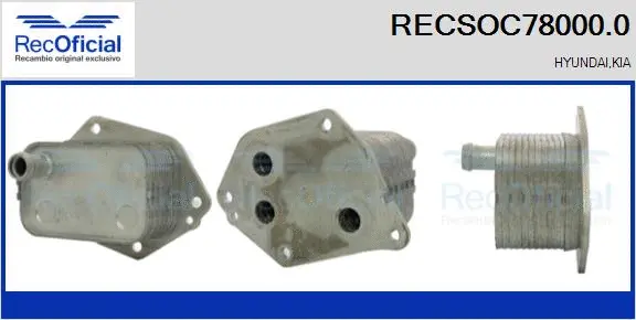 Radiateur d'huile RECOFICIAL RECSOC78000.0
