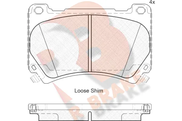 Kit de plaquettes de frein, frein à disque R BRAKE RB2163