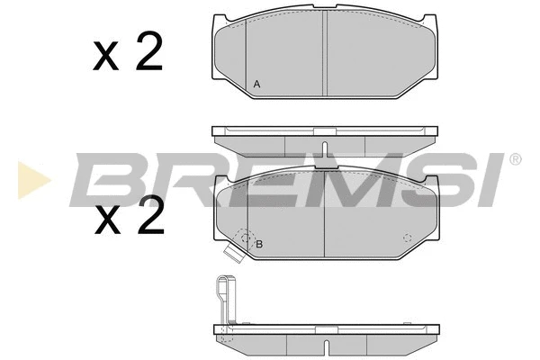 Kit de plaquettes de frein, frein à disque BREMSI BP3455