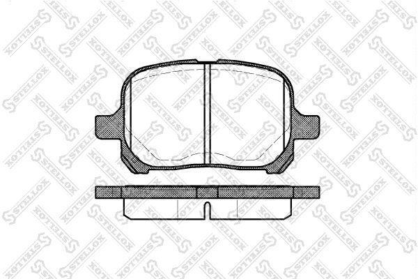 Kit de plaquettes de frein, frein à disque STELLOX 632 000-SX