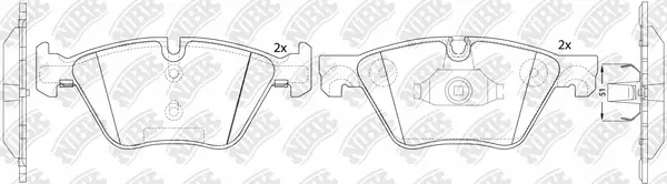 Kit de plaquettes de frein, frein à disque NiBK PN0545