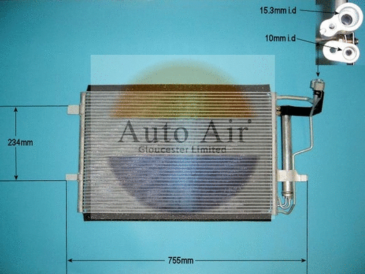 Condenseur, climatisation AUTO AIR GLOUCESTER 16-9942