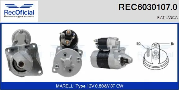 Démarreur RECOFICIAL REC6030107.0