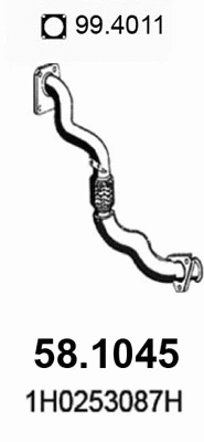 Tuyau d'échappement ASSO 58.1045