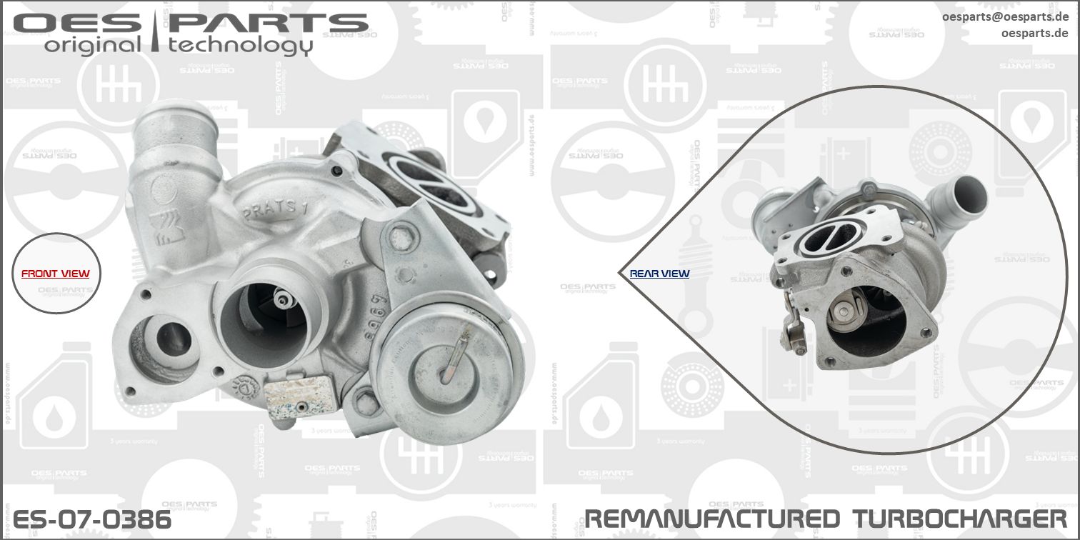 Turbocompresseur, suralimentation OES PARTS ES-07-0386