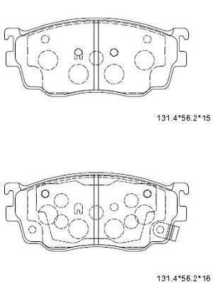 Kit de plaquettes de frein, frein à disque ASIMCO KD3724