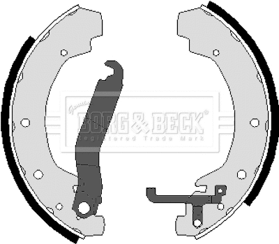 Jeu de mâchoires de frein BORG & BECK BBS6023
