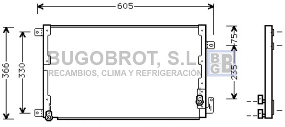 Condenseur, climatisation BUGOBROT 62-LC5071