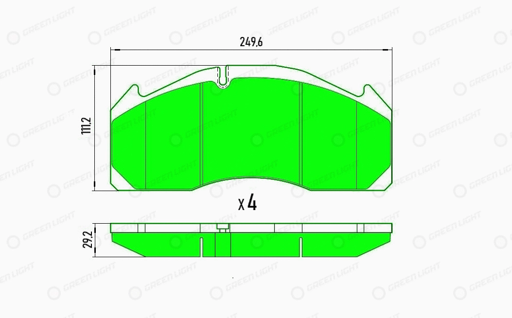 Kit de plaquettes de frein, frein à disque Automotive Adriado GLBP026HD