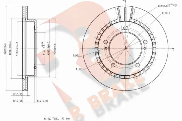 Disque de frein R BRAKE 78RBD25600