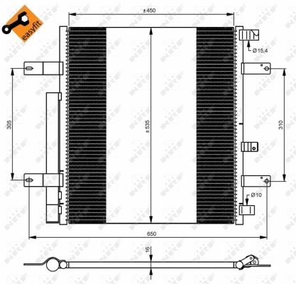 Condenseur, climatisation NRF 35925