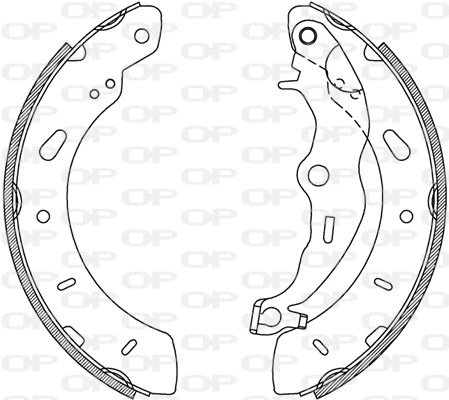 Jeu de mâchoires de frein OPEN PARTS BSA2237.00