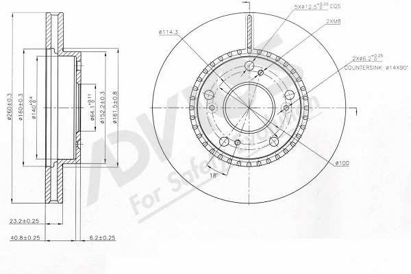 Disque de frein ADVICS-SEA C6F109