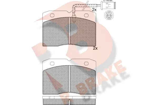 Kit de plaquettes de frein, frein à disque R BRAKE RB0892
