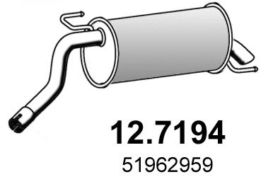 Silencieux arrière ASSO 12.7194