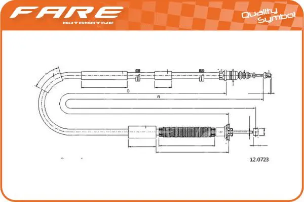 Tirette à câble, frein de stationnement FARE-CO 18113