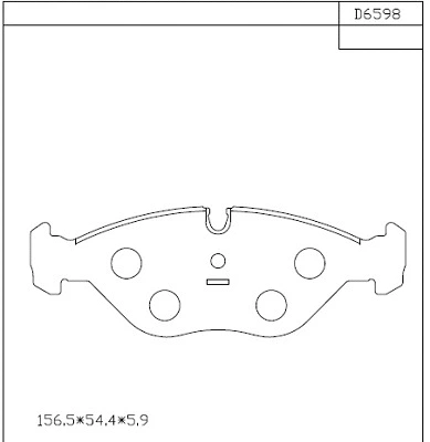 Kit de plaquettes de frein, frein à disque ASIMCO KD6598