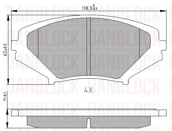 Kit de plaquettes de frein, frein à disque DANBLOCK DB 510700