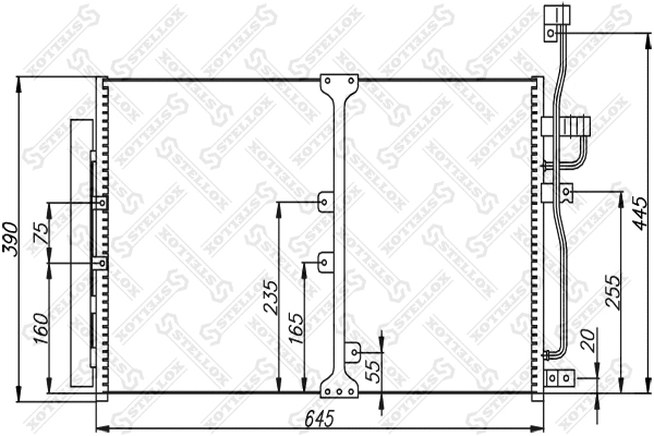 Condenseur, climatisation STELLOX 10-45608-SX