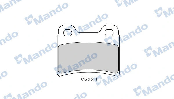 Kit de plaquettes de frein, frein à disque MANDO MBF015976