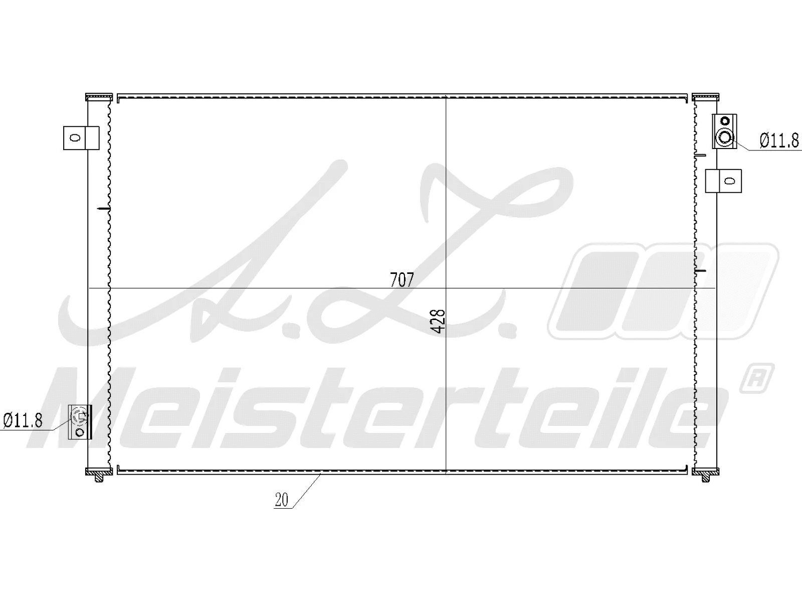 Condenseur, climatisation A.Z. Meisterteile AZMT-45-030-1412