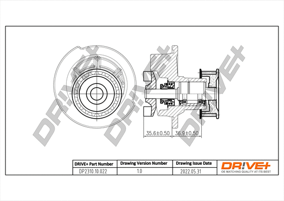 Pompe à eau, refroidissement du moteur Dr!ve+ DP2310.10.022