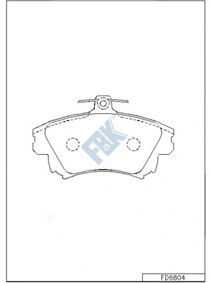 Kit de plaquettes de frein, frein à disque FBK FD6804