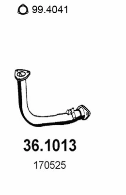 Tuyau d'échappement ASSO 36.1013