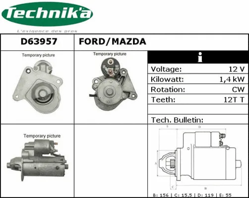 Démarreur Technika D63957