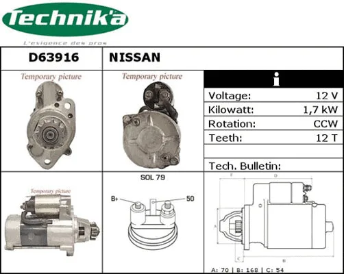 Démarreur Technika D63916