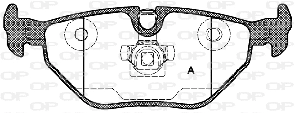 Kit de plaquettes de frein, frein à disque OPEN PARTS BPA0265.40