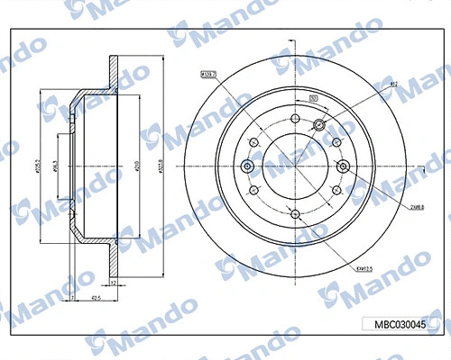 Disque de frein MANDO MBC030045